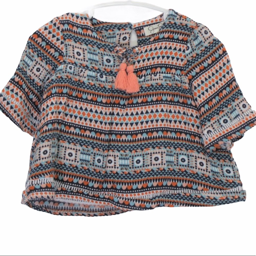 JESSICA SIMPSON Baby Girl Top Boho Lined 12 Months